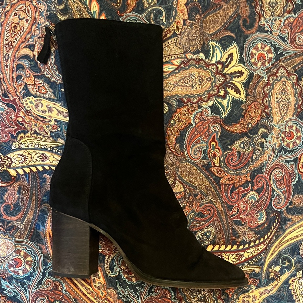 Free People Black Suede Women's Boots